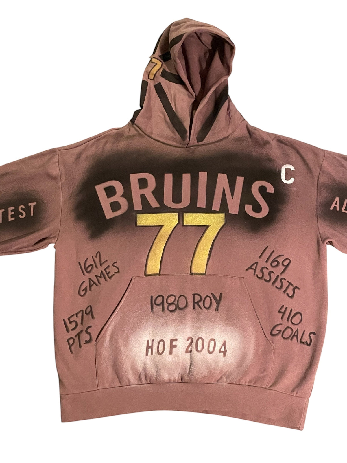 Raymond Bourque Boston Bruins Retired #77 Stats Hoodie