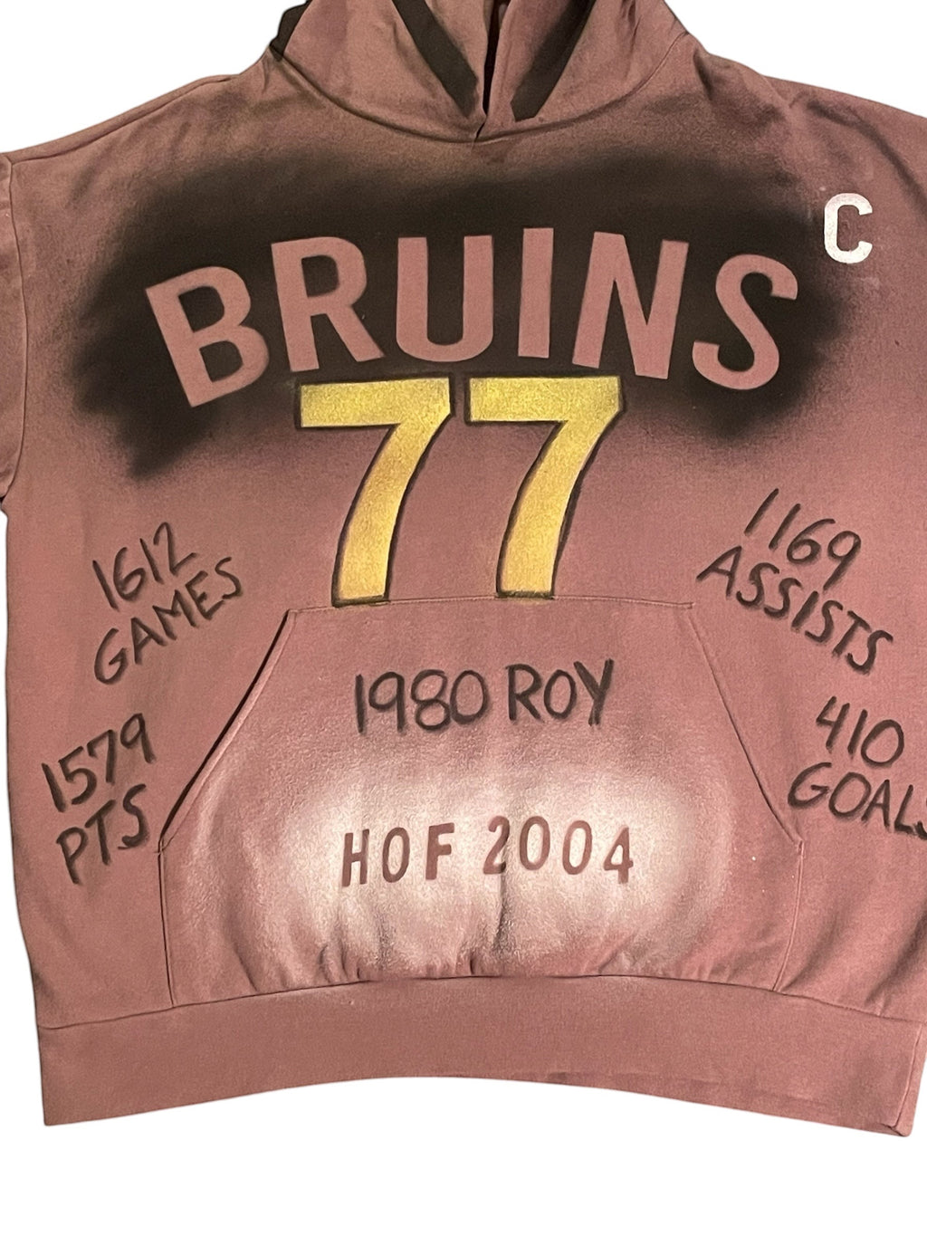 Raymond Bourque Boston Bruins Retired #77 Stats Hoodie