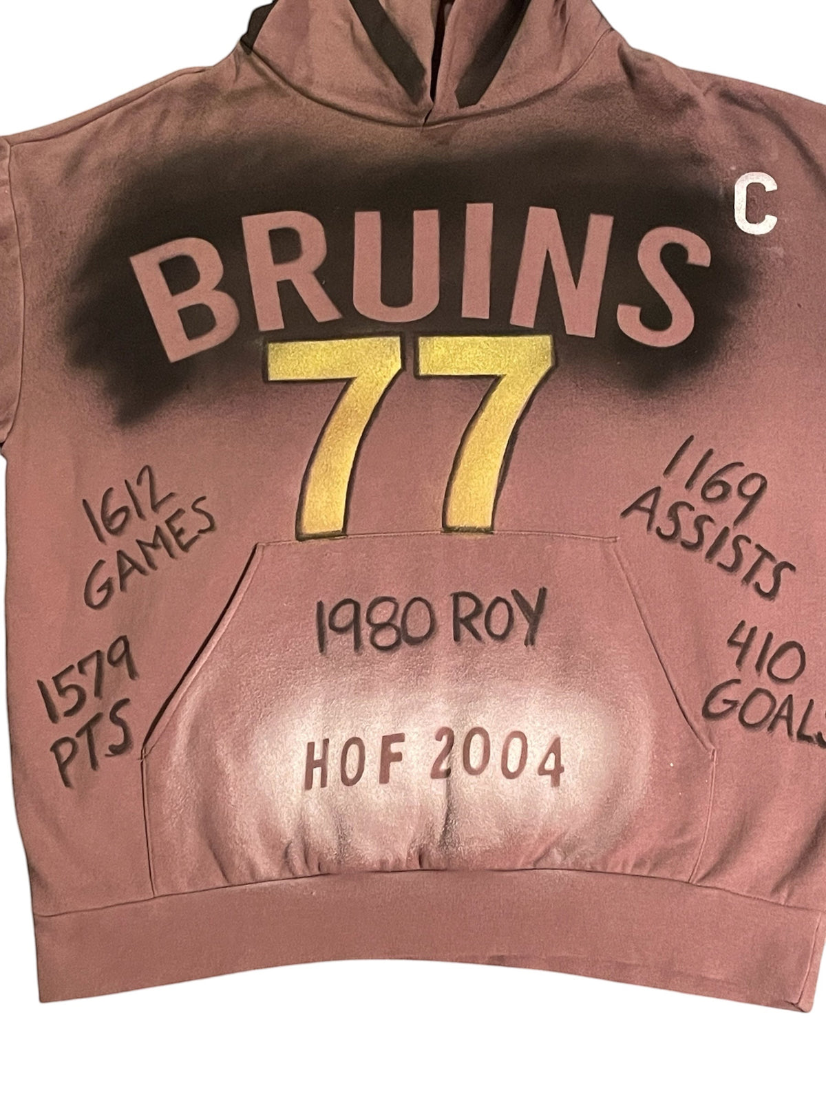 Raymond Bourque Boston Bruins Retired #77 Stats Hoodie