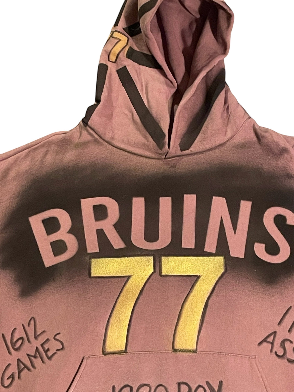 Raymond Bourque Boston Bruins Retired #77 Stats Hoodie
