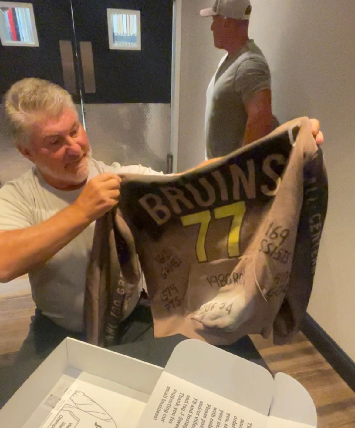 Raymond Bourque Boston Bruins Retired #77 Stats Hoodie