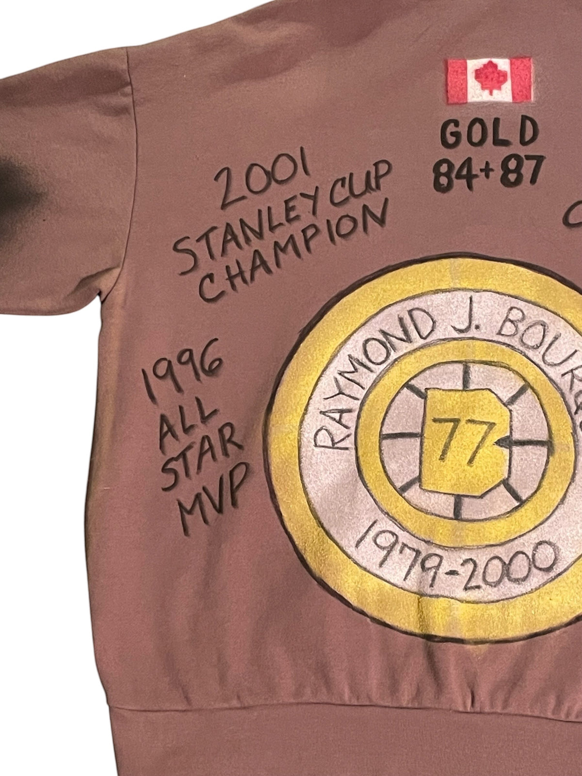 Raymond Bourque Boston Bruins Retired #77 Stats Hoodie