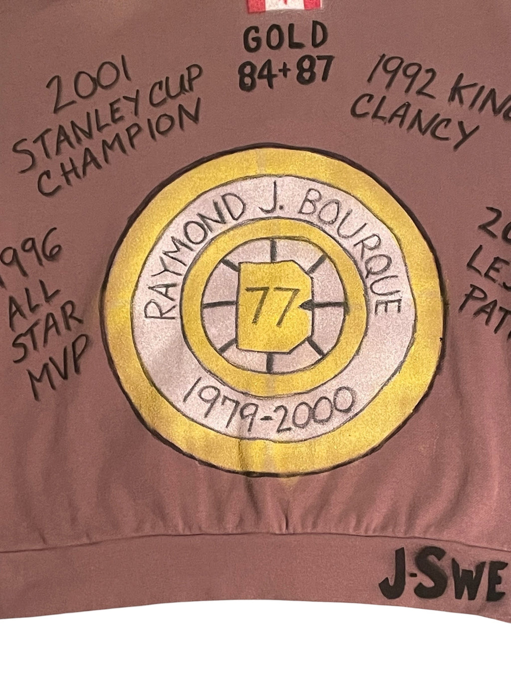 Raymond Bourque Boston Bruins Retired #77 Stats Hoodie