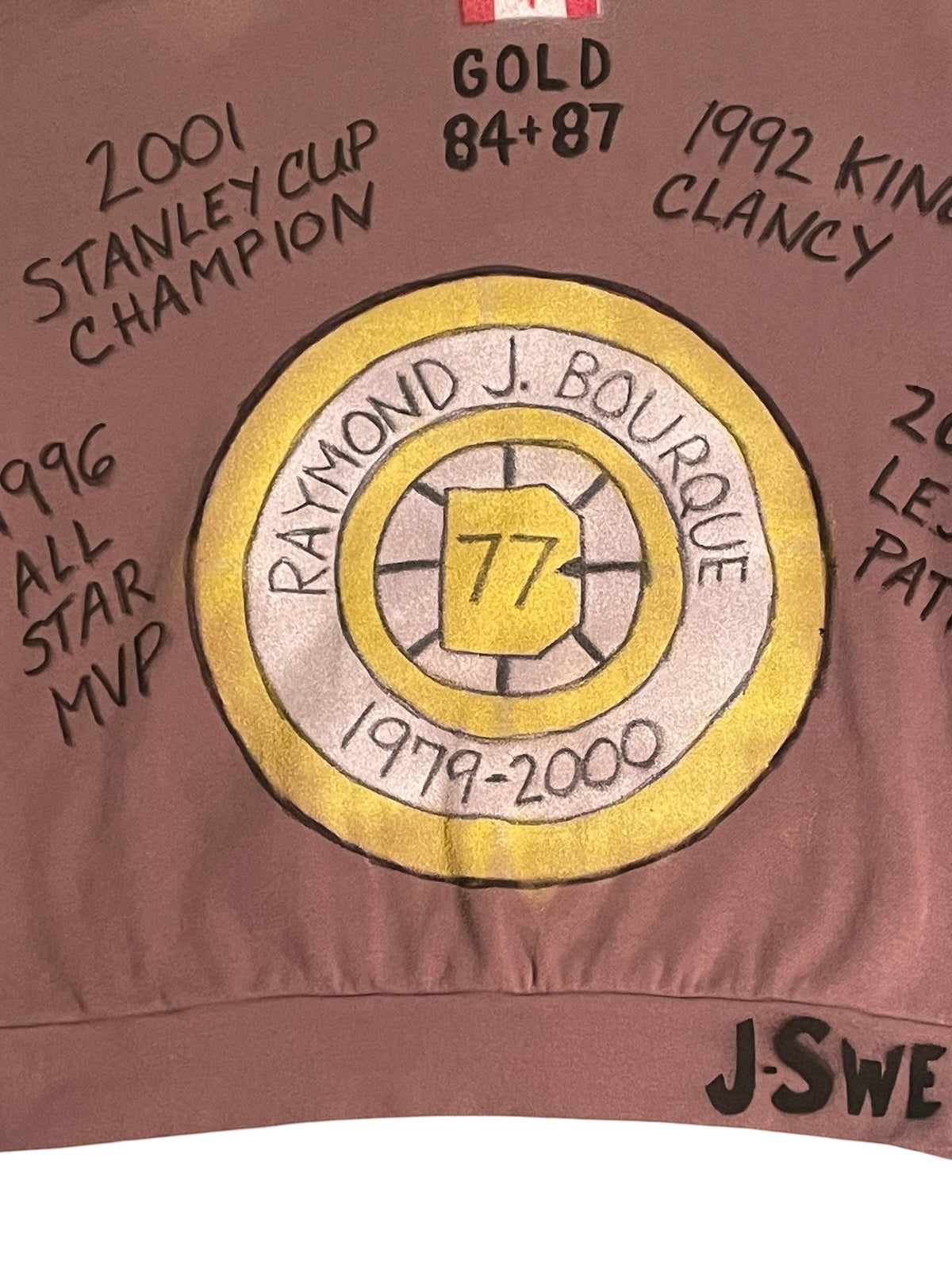 Raymond Bourque Boston Bruins Retired #77 Stats Hoodie