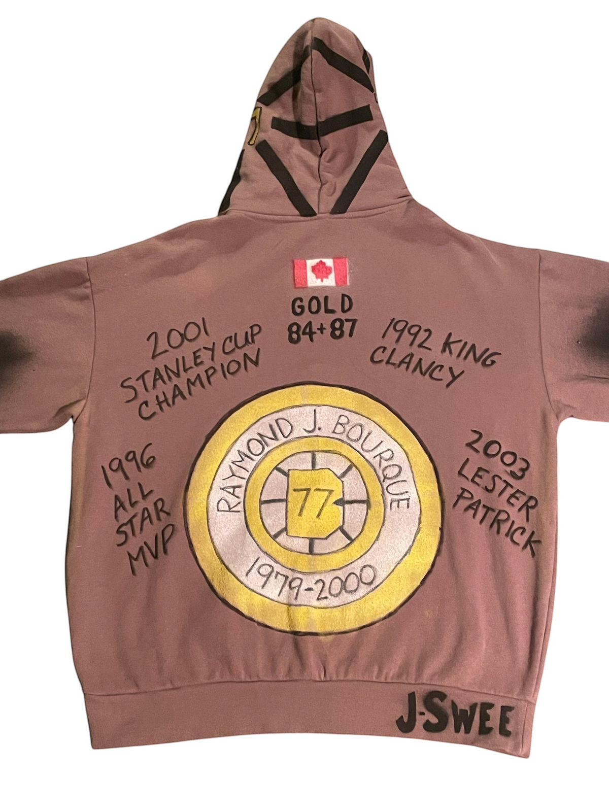 Raymond Bourque Boston Bruins Retired #77 Stats Hoodie